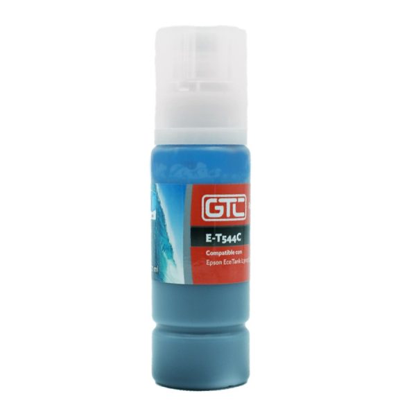 Botella de Tinta Alternativa GTC para Epson T544 Color Cyan (70 ml) para EcoTank L3150 / L3250