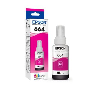 Botella de Tinta Epson T664 Color Magenta (70 ml) para EcoTank L380 / L395 / L375