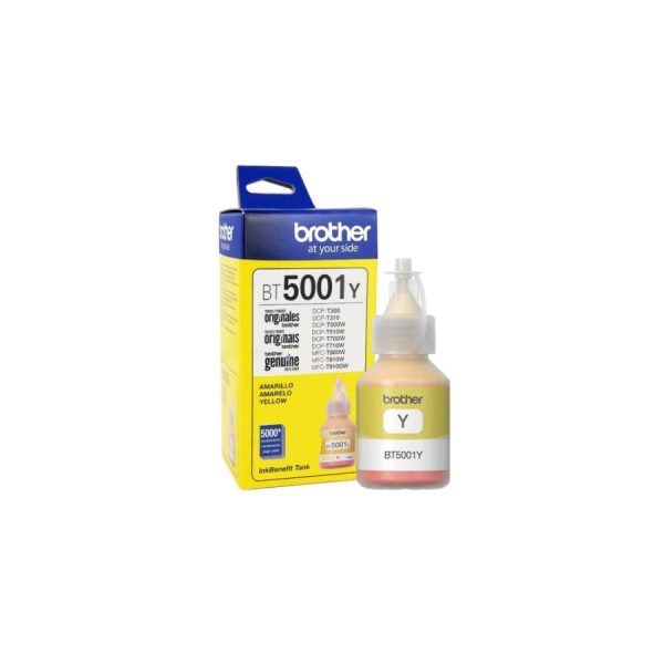 Botella de Tinta Original Brother BT5001 Color Amarillo para DCP-T300 / T420W / T500W / T520W
