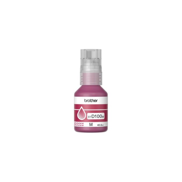 Botella de Tinta Original Brother BTD100 Color Magenta para DCP-T230 / T430W / T530DW / T730DW