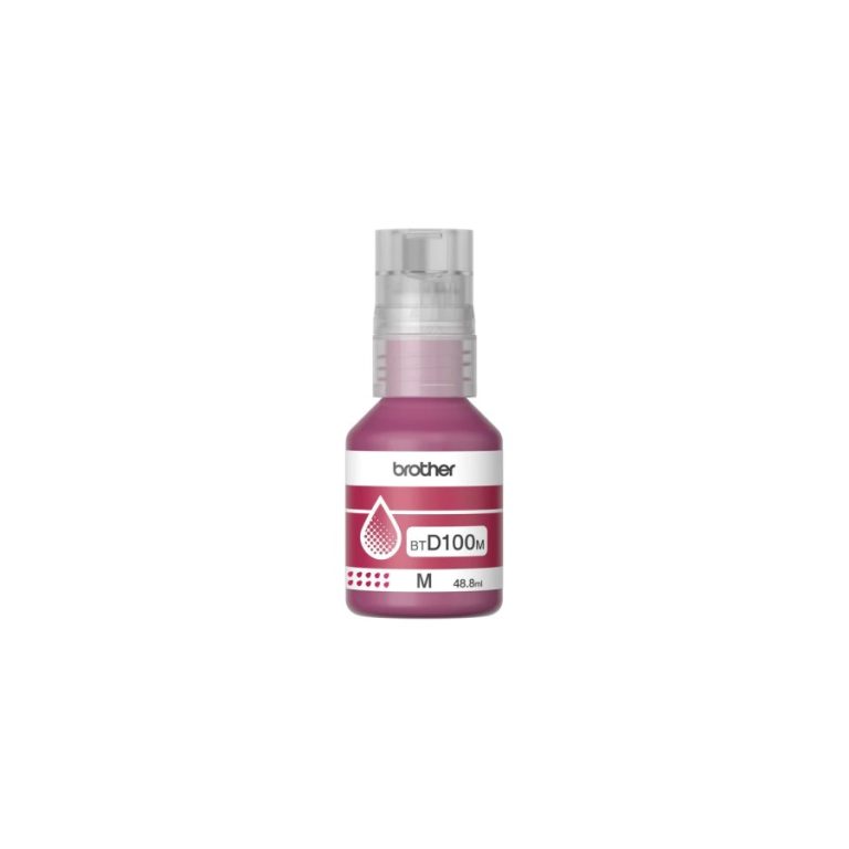 Botella de Tinta Original Brother BTD100 Color Magenta para DCP-T230 / T430W / T530DW / T730DW