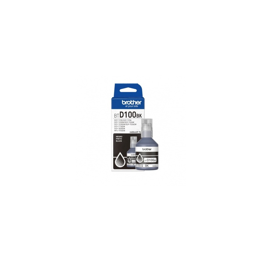 Botella de Tinta Original Brother BTD100 Color Negro para DCP-T230 / T430W / T530DW / T730DW Botella de Tinta Original Brother BTD100 Color Negro para DCP-T230 / T430W / T530DW / T730DW