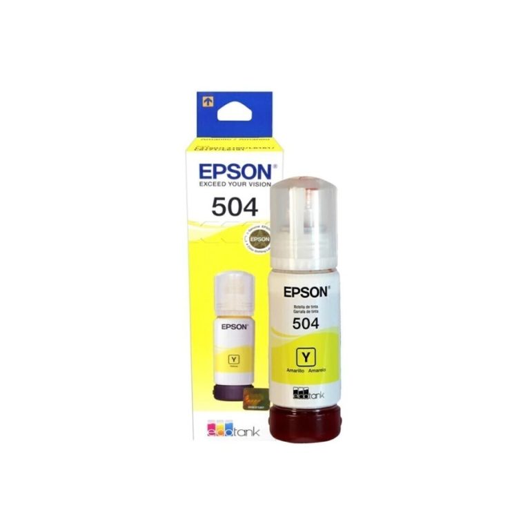 Botella de Tinta Original Epson T504 Color Amarillo (70 ml) para EcoTank L4150 / L4260