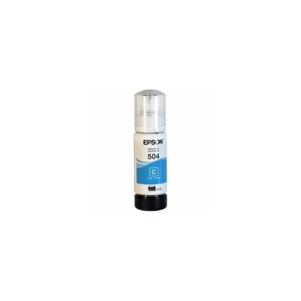 Botella de Tinta Original Epson T504 Color Cyan (70 ml) para EcoTank L4150 / L4260
