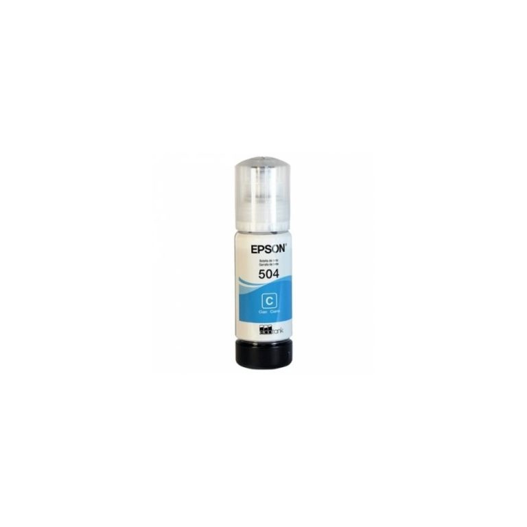Botella de Tinta Original Epson T504 Color Cyan (70 ml) para EcoTank L4150 / L4260