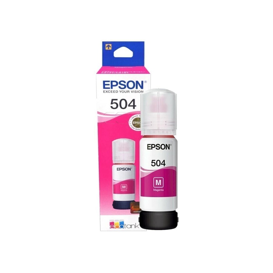 Botella de Tinta Original Epson T504 Color Magenta (70 ml) para EcoTank L4150 / L4260 Botella de Tinta Original Epson T504 Color Magenta (70 ml) para EcoTank L4150 / L4260