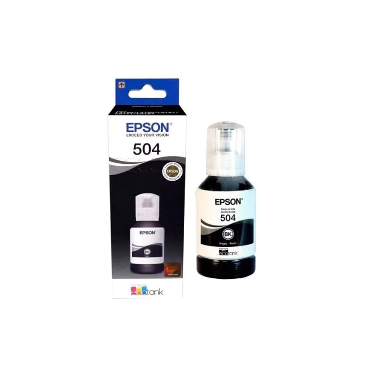 Botella de Tinta Original Epson T504 Color Negro (127 ml) para EcoTank L4150 / L4260