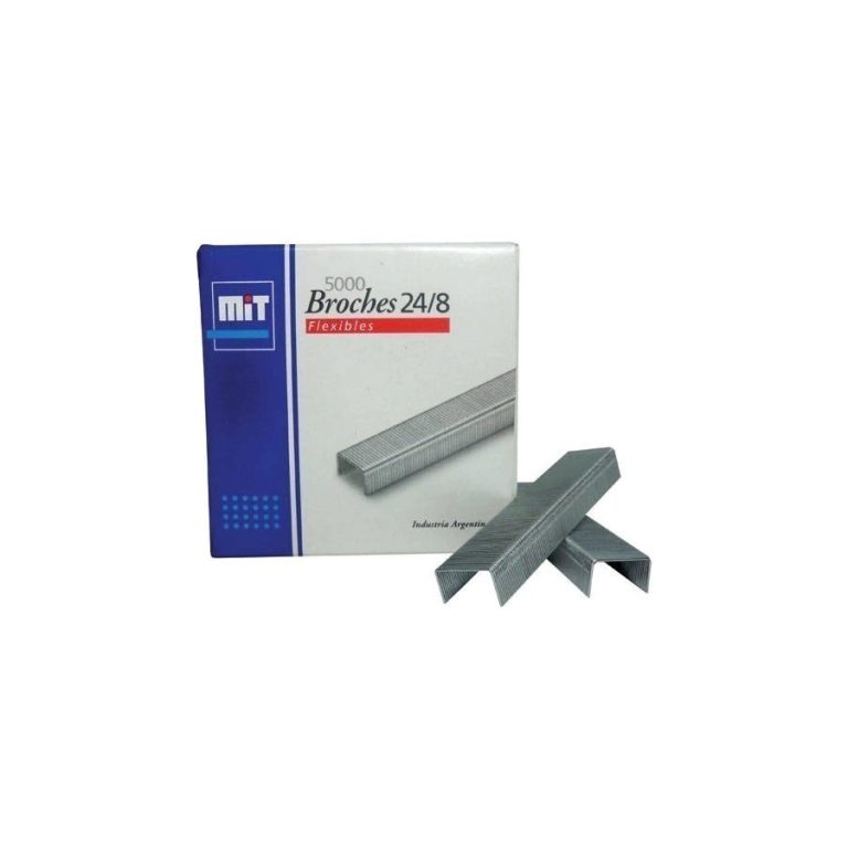 Broches para Abrochadora MIT N° 24/8 Acero Galvanizado – Caja x 5000 Unidades