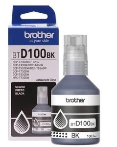 Botella de Tinta Original Brother BTD100 Color Negro para DCP-T230 / T430W / T530DW / T730DW
