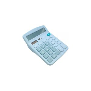 Calculadora de Escritorio GTC 12 Dígitos Visor Amplio Color Celeste Pastel