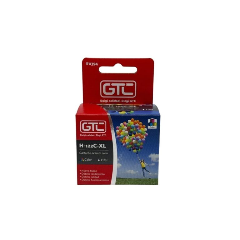 Cartucho de Tinta Alternativo GTC para HP 122XL Color Tricolor (Color) (HP564)
