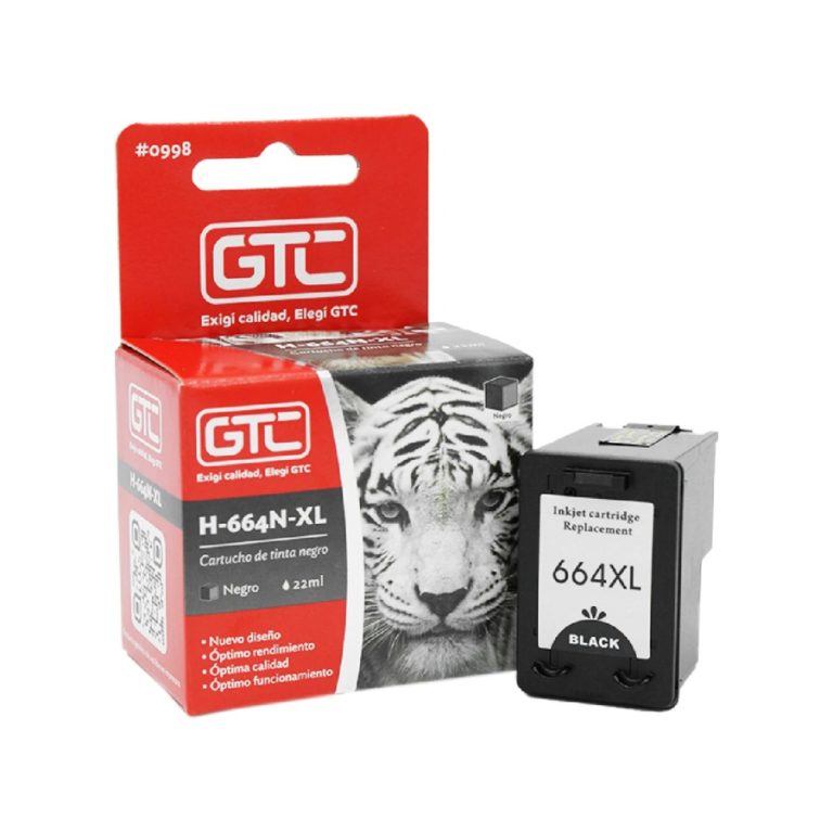Cartucho de Tinta Alternativo GTC para HP 664XL Color Negro (03370)