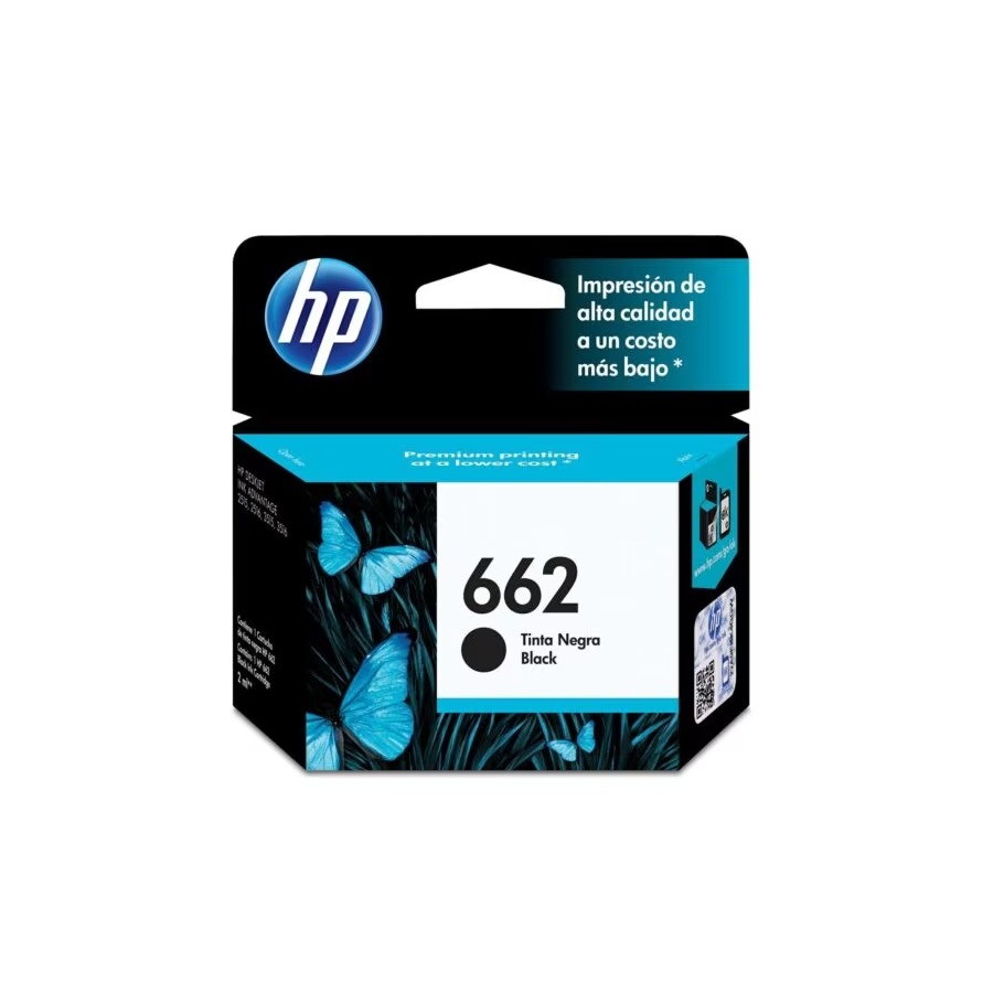Cartucho de Tinta Original HP Ink Advantage 662 Color Negro (02829)