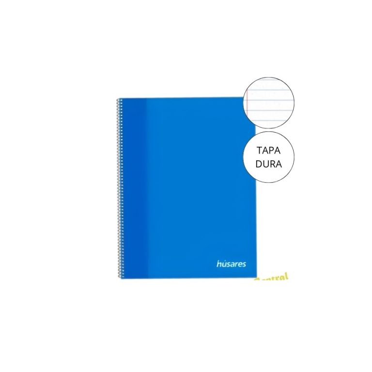 Cuaderno con Espiral Tapa Dura Húsares Trendy A5 (16 × 21 cm) Rayado – 120 Hojas