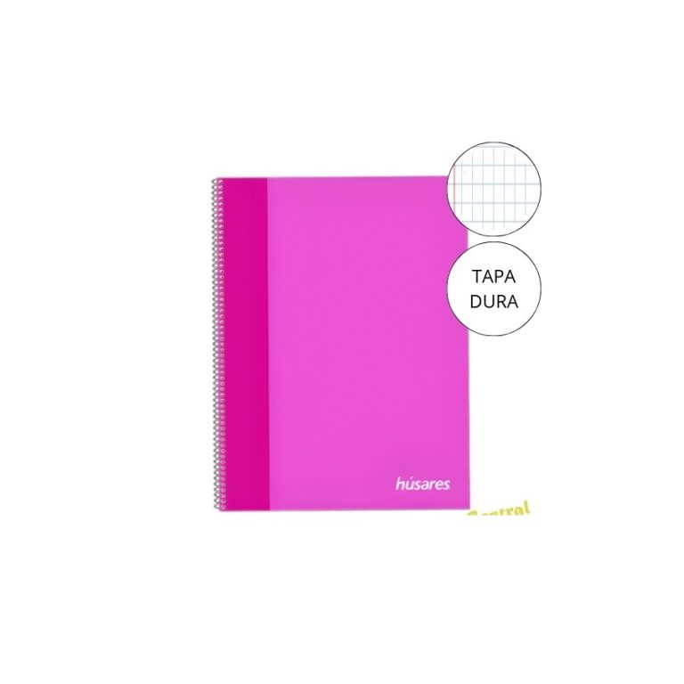 Cuaderno Universitario Espiral Tapa Dura Húsares Trendy A4 (22,3 × 29,7 cm) Cuadriculado – 120 Hojas