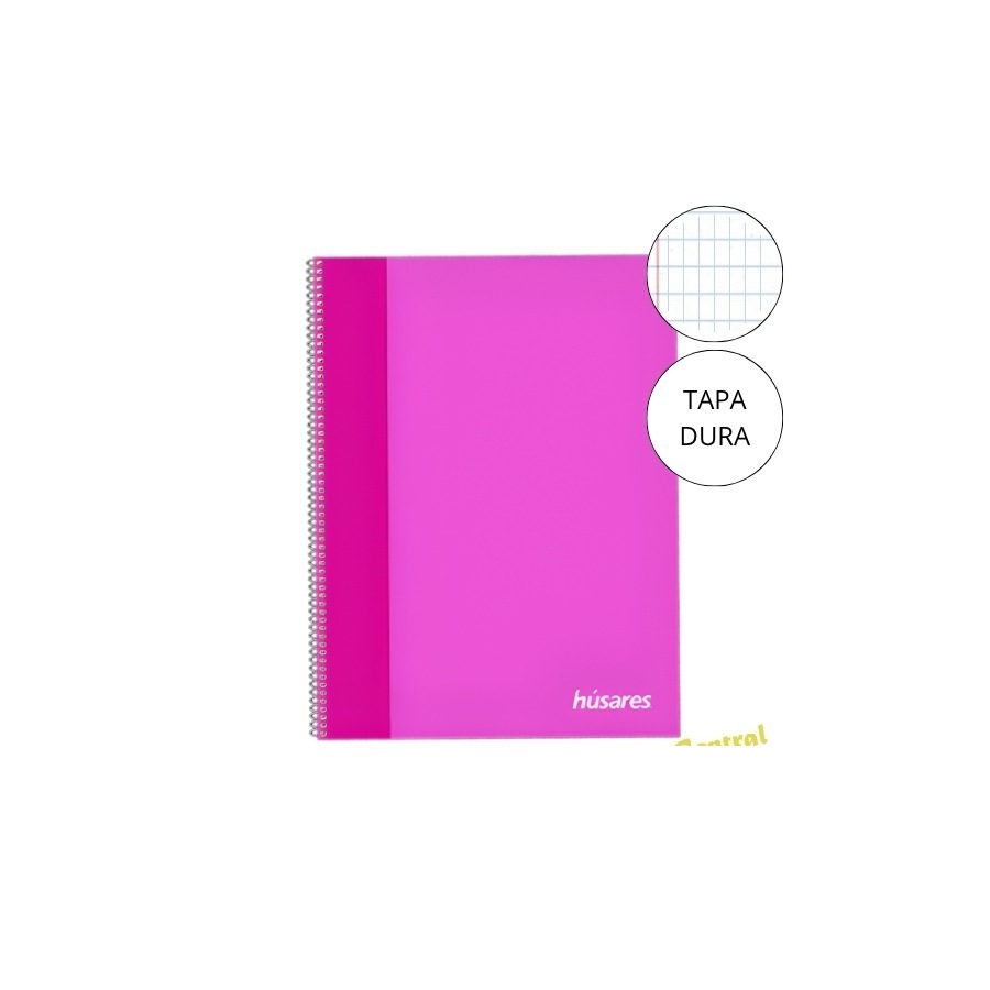Cuaderno Universitario Espiral Tapa Dura Húsares Trendy A4 (22,3 × 29,7 cm) Cuadriculado – 120 Hojas Cuaderno Universitario Espiral Tapa Dura Húsares Trendy A4 (22,3 × 29,7 cm) Cuadriculado – 120 Hojas