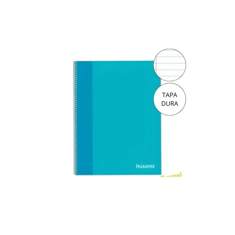 Cuaderno Universitario Espiral Tapa Dura Húsares Trendy A4 (22,3 × 29,7 cm) Rayado – 120 Hojas