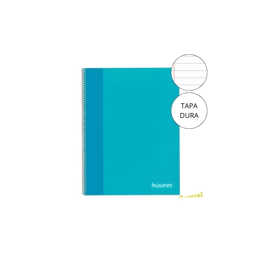 Cuaderno Universitario Espiral Tapa Dura Húsares Trendy A4 (22,3 × 29,7 cm) Rayado – 120 Hojas Cuaderno Universitario Espiral Tapa Dura Húsares Trendy A4 (22,3 × 29,7 cm) Rayado – 120 Hojas