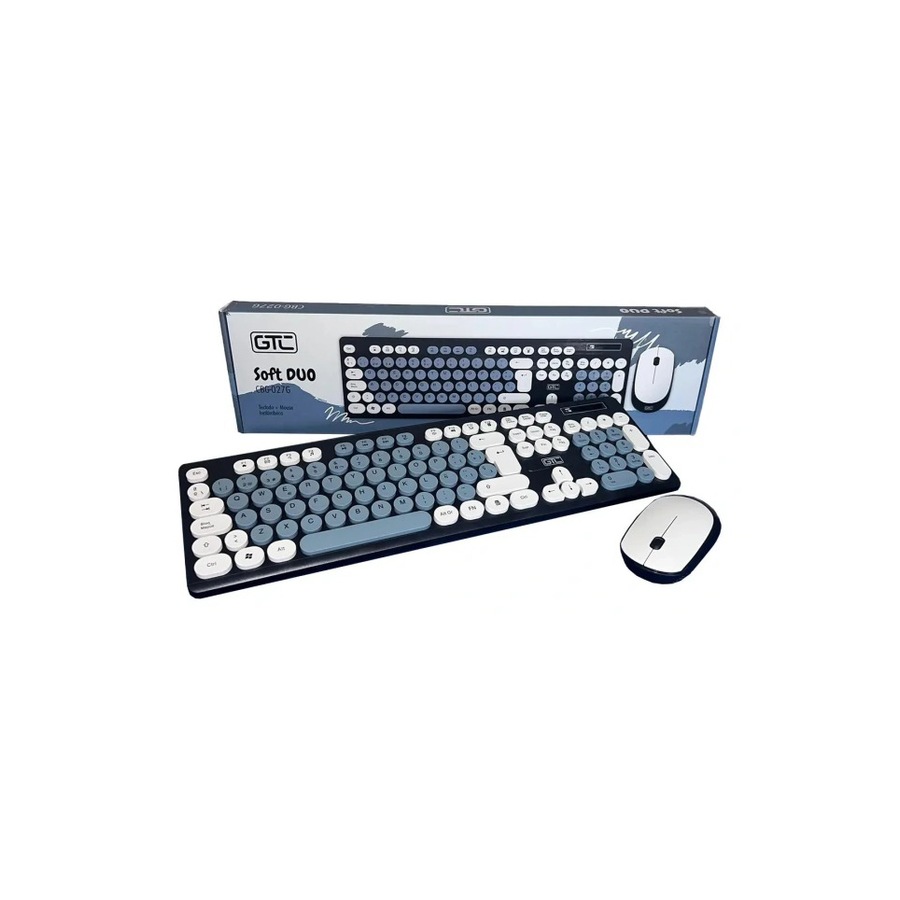 Kit Combo Teclado y Mouse Inalámbrico GTC CBG-027 USB 2.4GHz Color Negro Kit Combo Teclado y Mouse Inalámbrico GTC CBG-027 USB 2.4GHz Color Negro