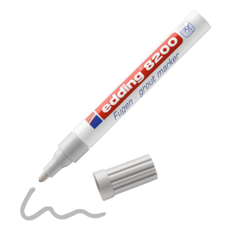 Marcador para Juntas de Azulejos y Cerámicos Edding 8200 Blanco Punta Redonda 2-4 mm