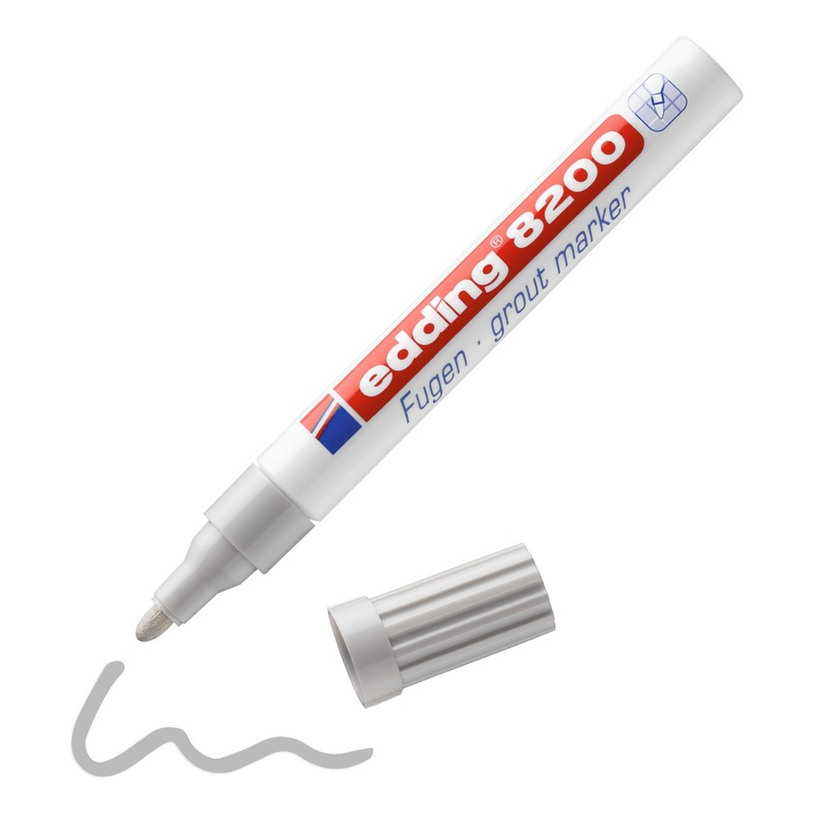 Marcador para Juntas de Azulejos y Cerámicos Edding 8200 Blanco Punta Redonda 2-4 mm Marcador para Juntas de Azulejos y Cerámicos Edding 8200 Blanco Punta Redonda 2-4 mm