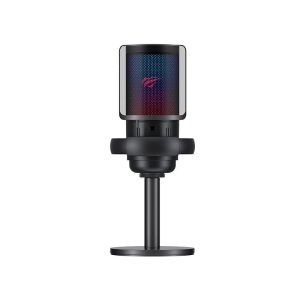 Micrófono Gamer Condensador USB Havit GK50 Pro RGB – Cardioide 192kHz/24-bit con Mute Táctil