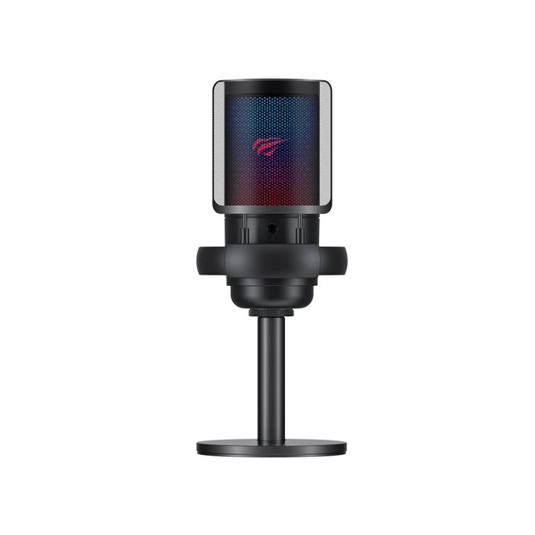 Micrófono Gamer Condensador USB Havit GK50 Pro RGB – Cardioide 192kHz/24-bit con Mute Táctil
