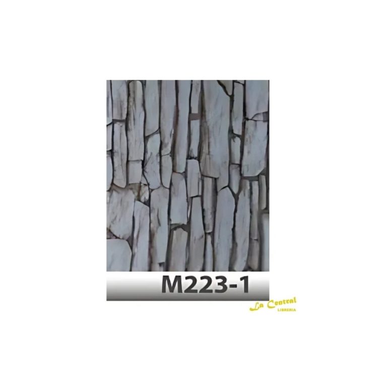 Rollo de Papel Autoadhesivo PVC Piedra Decorativa Gris Self 45 cm × 15 m (M223-1)