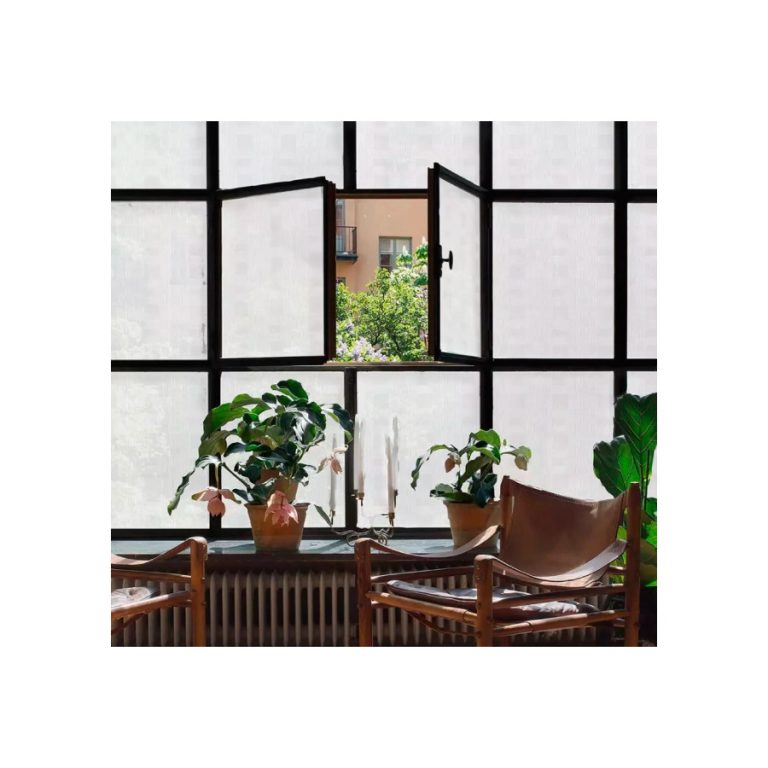 Rollo de Vinilo PVC Autoadhesivo Esmerilado Binderplus 0,60 m × 10 m para Vidrios y Ventanas