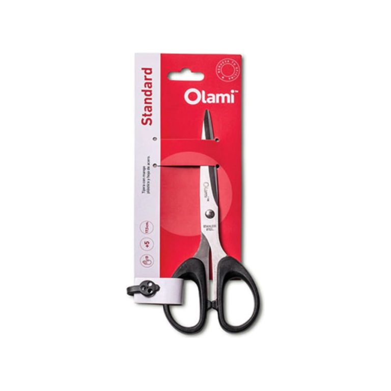 Tijera de Oficina Olami 17 cm Hojas de Acero Inoxidable y Mango Plástico (TIJ 101)
