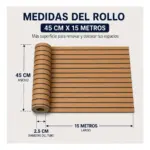 Rollo Vinilo Autoadhesivo Decorativo Self Wall Símil Madera Natural 45cm X15m - Imagen 2